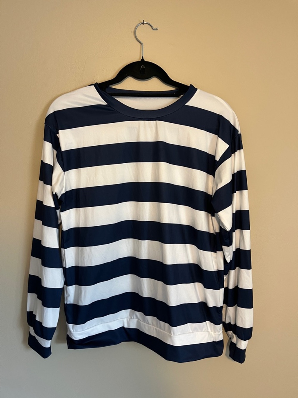 Striped Long Sleeve Shirt - Navy & White